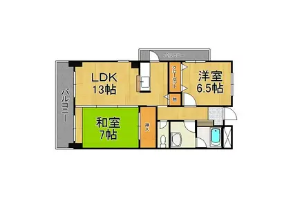 ハウスリバーサイドF・OGAWA(2LDK/3階)の間取り写真