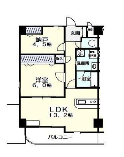 ヴェルビュー川平(2LDK/3階)の間取り写真