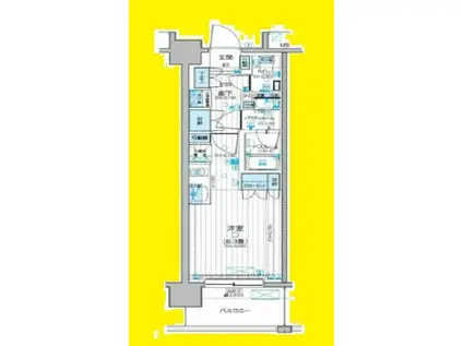 デュオステージ海老名(ワンルーム/2階)の間取り写真