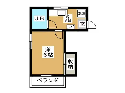 アビターレ田園調布(1K/1階)の間取り写真