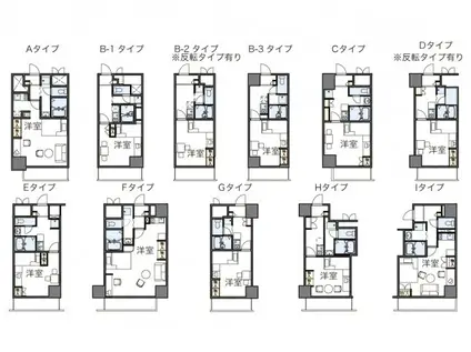 レオパレスFLAT新栄(1K/10階)の間取り写真