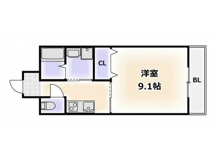 レバンガABENO AP(1K/3階)の間取り写真