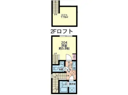 リブラ相模台(1K/2階)の間取り写真