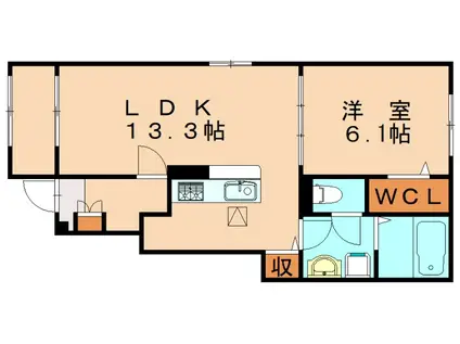 SHINKA(1LDK/1階)の間取り写真