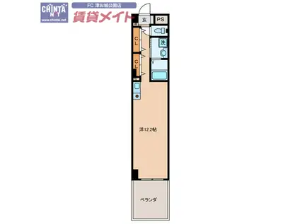 KTGレジデンス江戸橋(ワンルーム/3階)の間取り写真