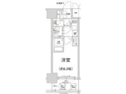 エスリード阿波座プライムコート(1K/8階)の間取り写真