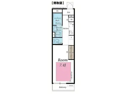 リブリ・サクラ(1K/2階)の間取り写真