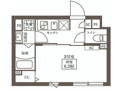 PRATIQUE YOYOGI プラティーク代々木(1K/4階)の間取り写真