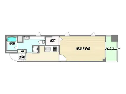 セレッソコート リバーサイドOSAKA(1K/10階)の間取り写真