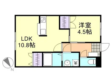 ロイヤル藤 I(1LDK/1階)の間取り写真