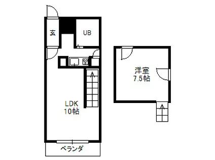 ソーレルハイツ植物園(1LDK/5階)の間取り写真