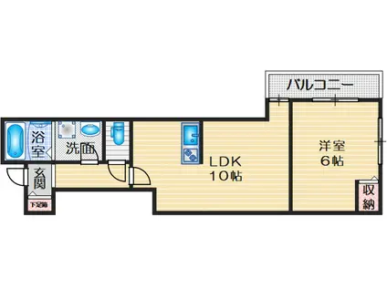 FORESTAVIII(1LDK/3階)の間取り写真