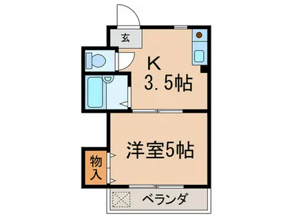 スターハウス牧野(1K/3階)の間取り写真