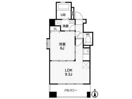 アーデンタワー立売堀(1LDK/10階)の間取り写真
