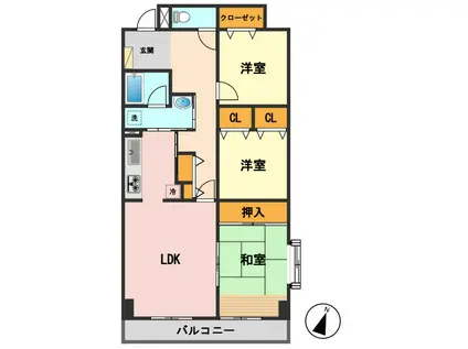 エストブリランテ(3LDK/3階)の間取り写真