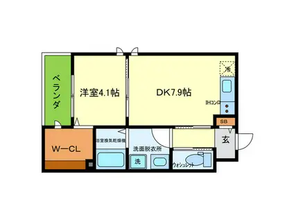 T-TRAD CASA(1DK/1階)の間取り写真