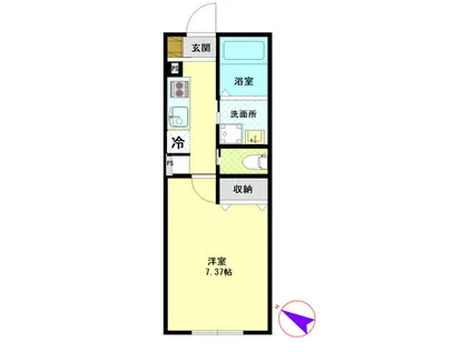 ラプリオ経堂(1K/2階)の間取り写真