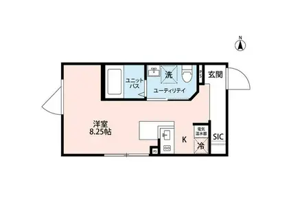 UCM SHIMOKITAZAWA(ワンルーム/2階)の間取り写真