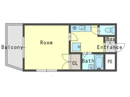 LEO拾番館(1K/1階)の間取り写真