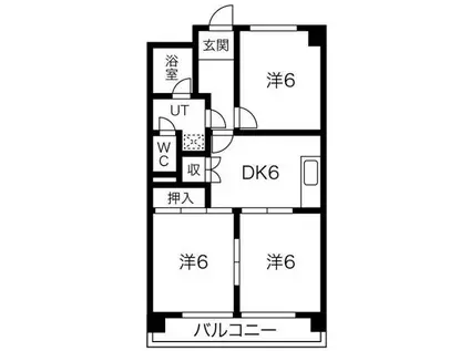 センチュリー栄(3DK/5階)の間取り写真
