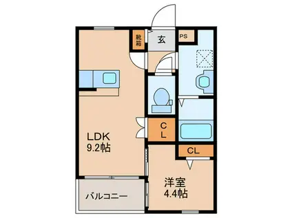 MARS CORT(1LDK/3階)の間取り写真