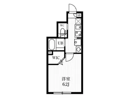 ミハス四谷三丁目(1K/1階)の間取り写真
