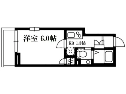 グレイス駒場(1K/3階)の間取り写真