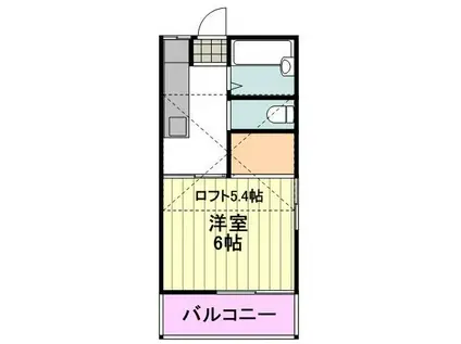 DAYO国立(1K/2階)の間取り写真