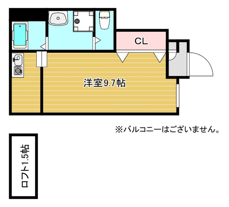 あんしん丈六08-1071(ワンルーム/1階)の間取り写真