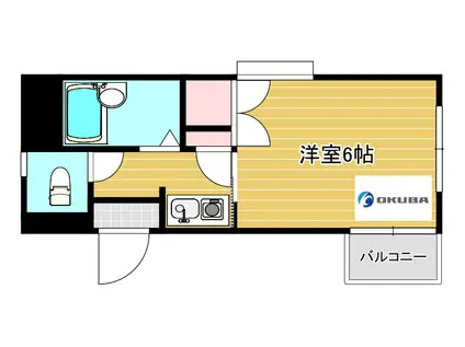 パース12(1K/3階)の間取り写真