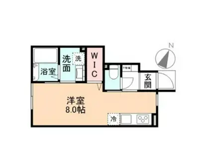 EDGEMOMENT長江(ワンルーム/1階)の間取り写真