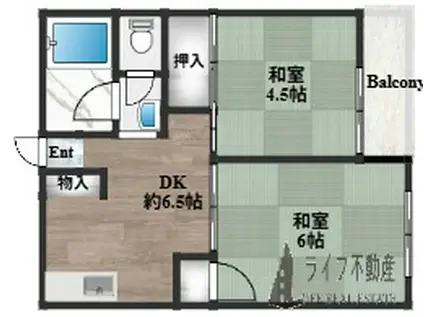 小阪ビル(2DK/8階)の間取り写真