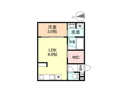 INTEGRAL大泉I(1LDK/2階)の間取り写真