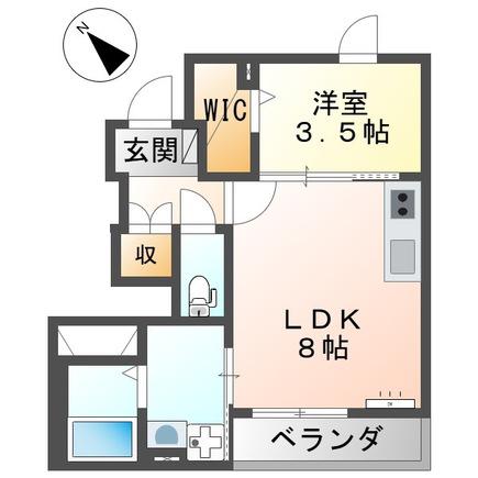 ヤングプリンス(1LDK/1階)の間取り写真