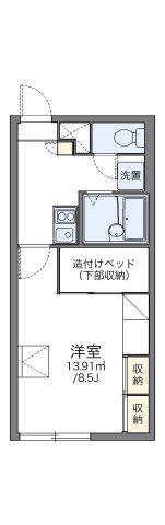 レオパレスアルカディアン(1K/2階)の間取り写真