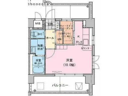 MIRAIO TERRACE(ワンルーム/5階)の間取り写真