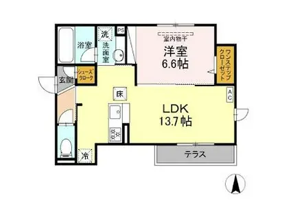 ステラ ルーチェ(1LDK/2階)の間取り写真