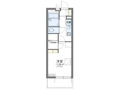 レオパレスエスペランサ(1K/2階)の間取り写真