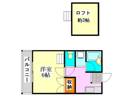 エクセル東船橋C棟(1K/2階)の間取り写真