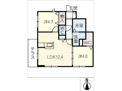 ANTIQUEIII(2LDK/1階)の間取り写真