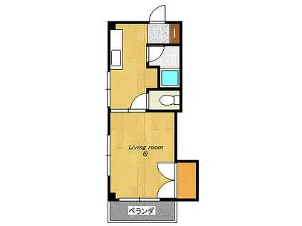 サウスオリーブ(1K/3階)の間取り写真