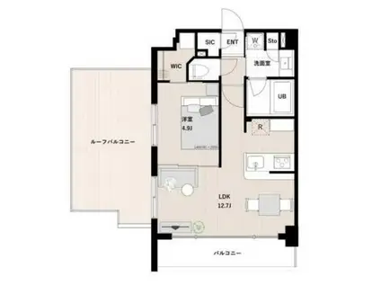 アーバンパーク清澄白河(1LDK/8階)の間取り写真