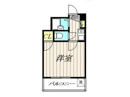 シティマンション大橋Ⅰ(1K/2階)の間取り写真