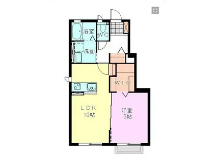 メゾン・ボヌールB(1LDK/1階)の間取り写真