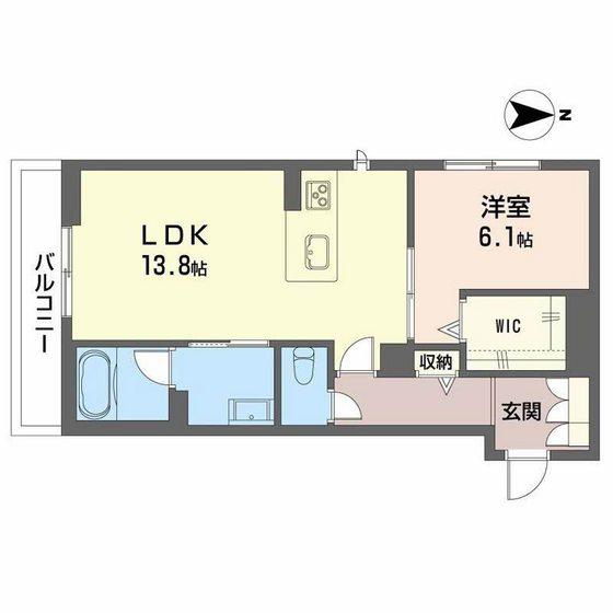 ＪＲ山陽本線 岡山駅 徒歩11分 2階建 新築(1LDK/2階)の間取り写真