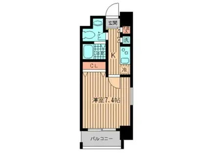 HUMANハイム船橋(1K/3階)の間取り写真