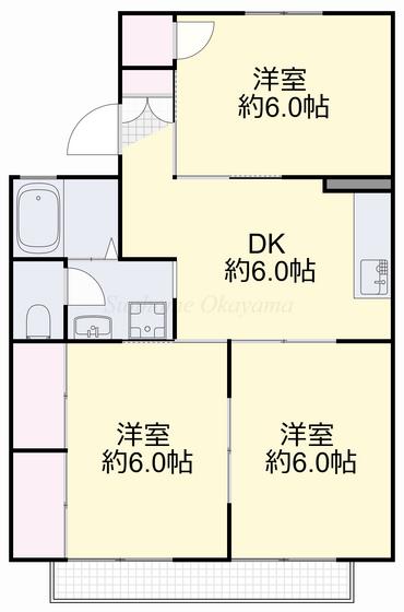 アネックス景山A(3DK/2階)の間取り写真