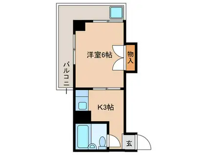 ユウセイ丸進ビル(1K/3階)の間取り写真