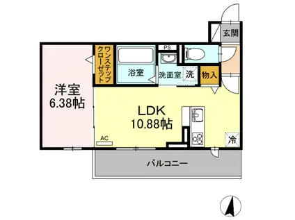 ラブリートモヨシ(1LDK/3階)の間取り写真