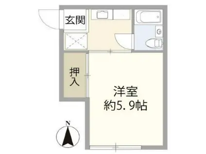 コンフォーレ武蔵境(1K/2階)の間取り写真